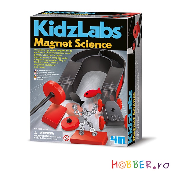 Kit magnetic pentru 10 experimente, model Magnet Science
