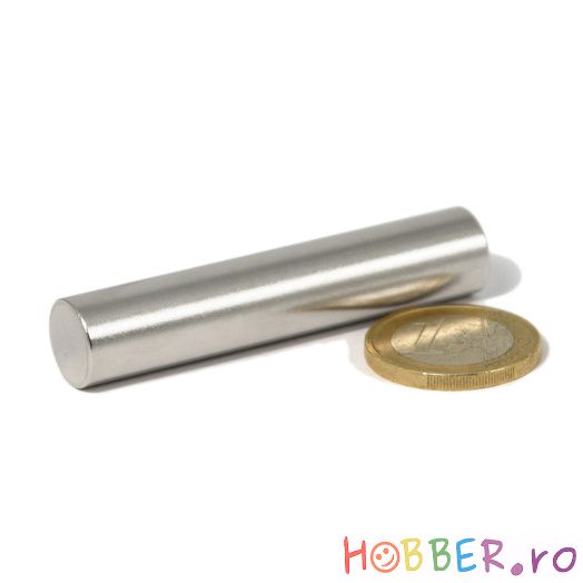 Magnet neodim cilindru ⌀12x60 mm, putere 5,6 kg - N38