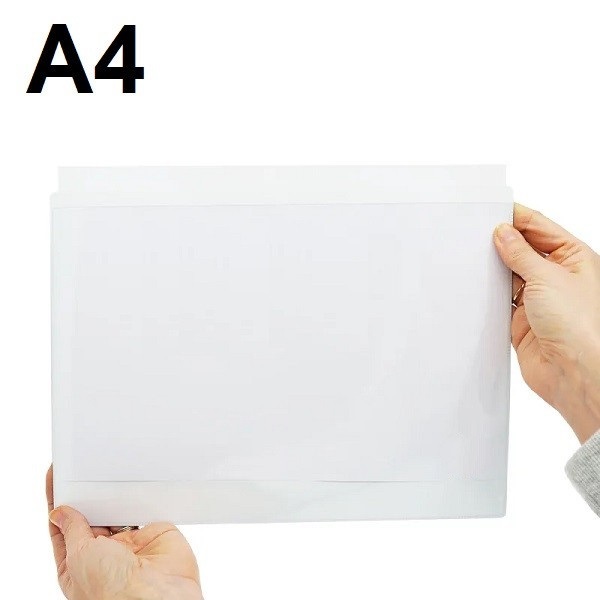 Buzunar magnetic A4, pentru documente, alb