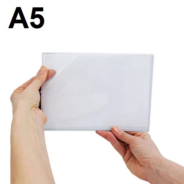 Buzunar magnetic A5, pentru documente, alb