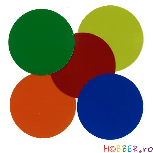 Cercuri magnetice, diametru 40 mm, diferite culori, set 10 buc