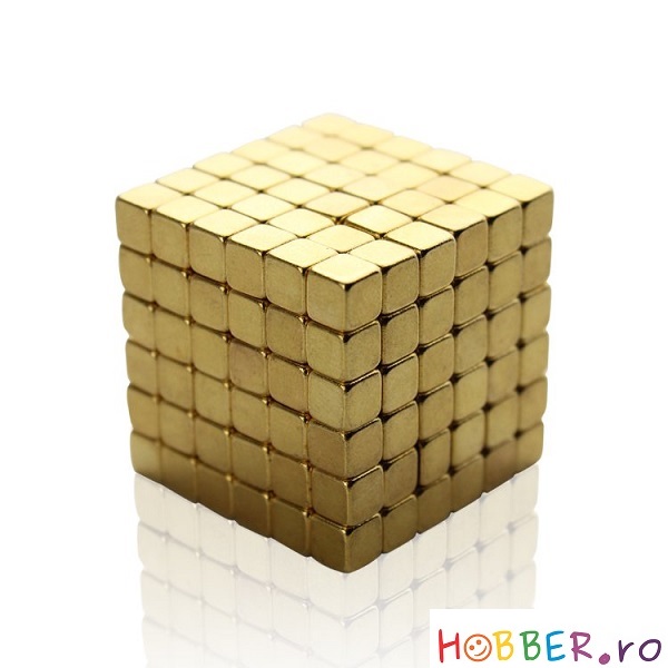 Neocube 216 Auriu - set cuburi magnetice de 5 mm