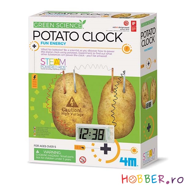 Joc educativ ceasul cartof, model Potato Clock