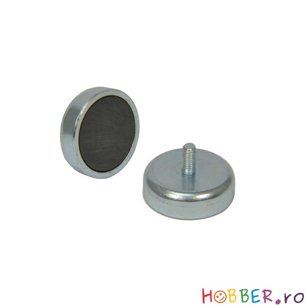 Magnet ferita oala cu filet exterior M4, Ø 32 mm, putere 9,4 kg - Click pe Imagine pentru inchidere
