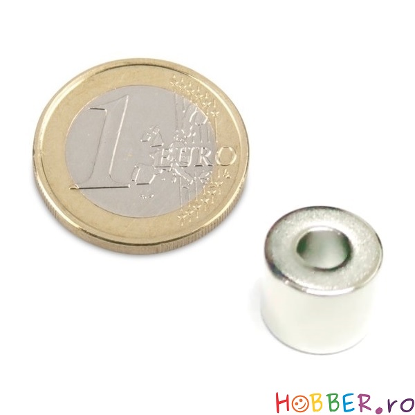 Magnet neodim inel Ø12/5 mm, putere 3,5 kg