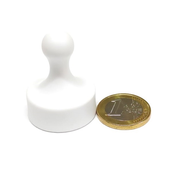 Pin magnetic alb pentru birou, diametru 29 mm