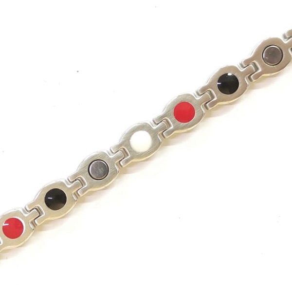 Bratara magnetica de dama din otel inoxidabil Silver-Gold
