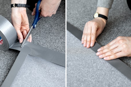 Proiect DIY magnetic - consolideaza rama din banda magnetica cu un scotch rezistent care sa creeze un cadru pentru plasa de insecte.
