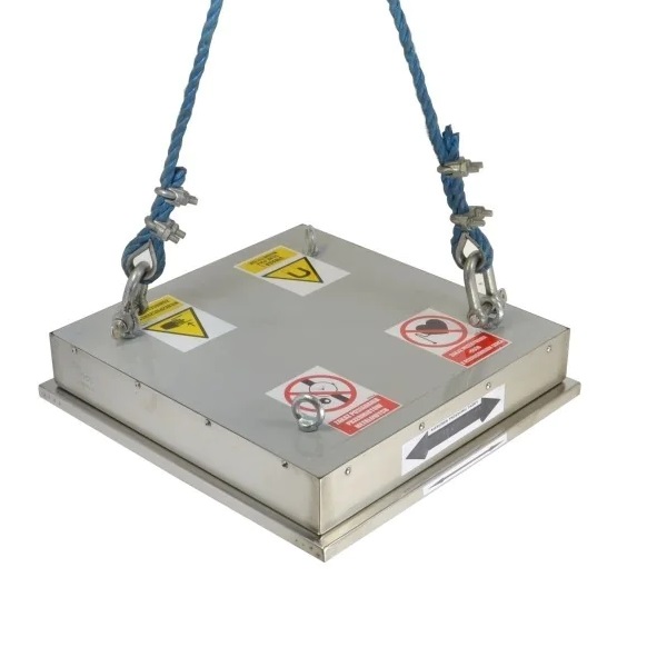 Separator magnetic bloc pentru benzi transportoare, 530 x 505 x 150 mm
