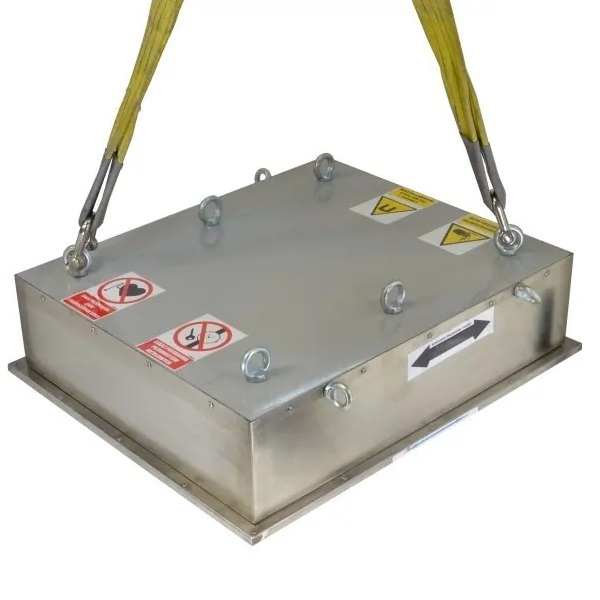 Separator magnetic bloc pentru benzi transportoare, 750 x 630 x 183 mm