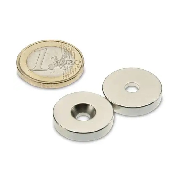 Magnet neodim disc cu gaura ingropata, Ø20x3 mm