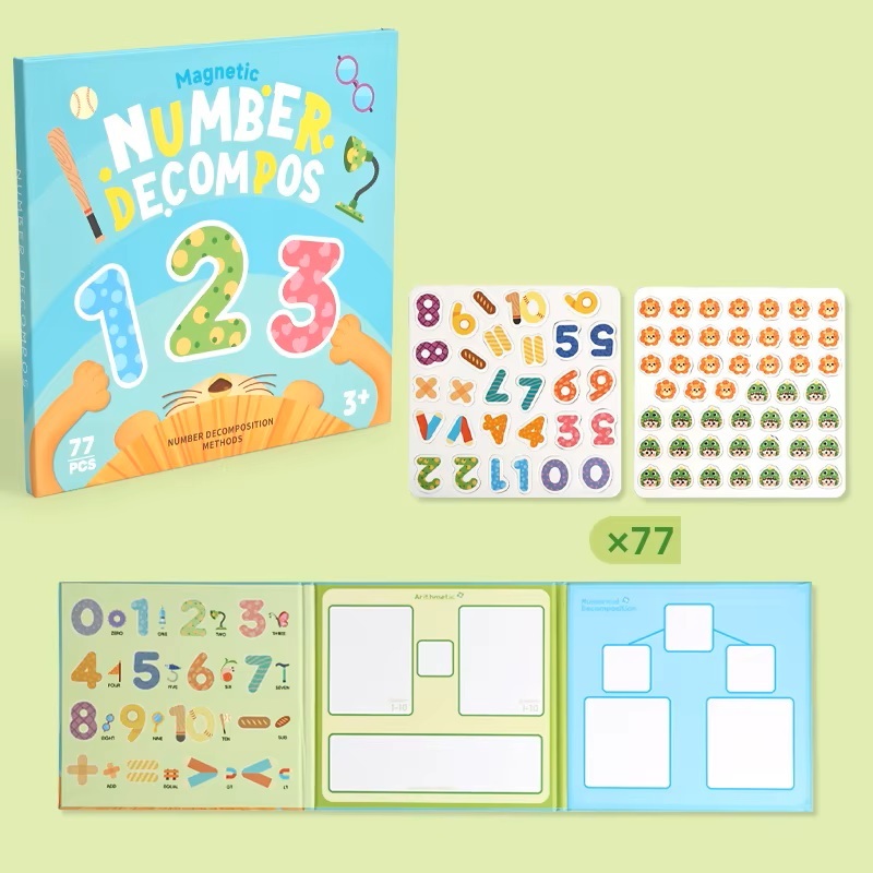 Carte Montessori cu numere si piese magnetice – Invata prin Joaca