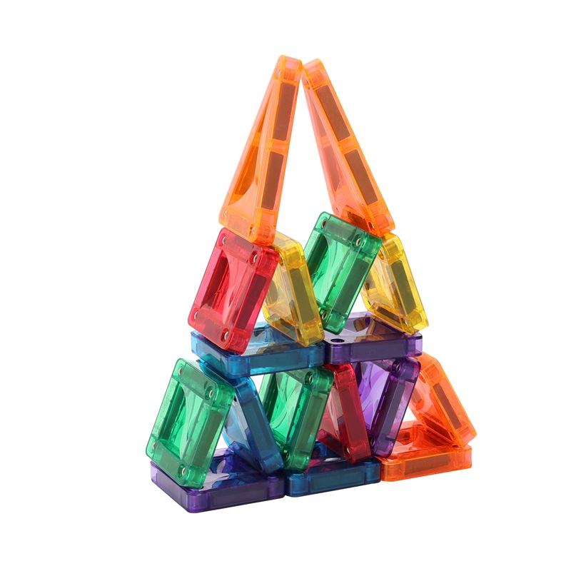 DUDUBAO Mini Magnetic Tiles 28 piese – set de constructie magnetica pentru copii